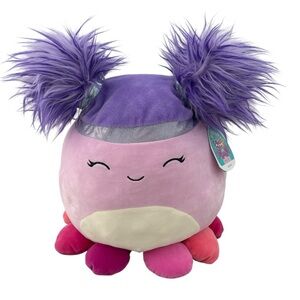 Jeanne Squishmallow- SquishDoos- fun purple/pink 14 inch pillow
